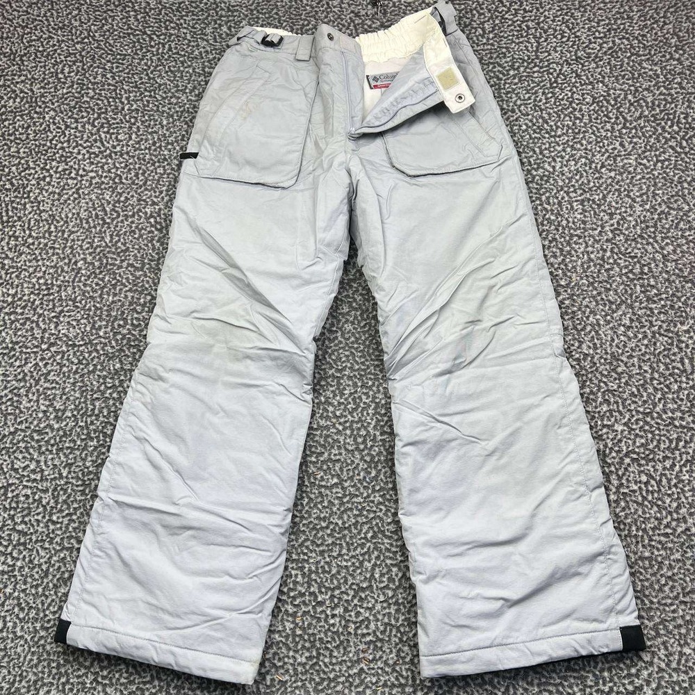 Columbia Snow Pants Youth 14/16 Gray Insulated Ski Snowboard Pocket